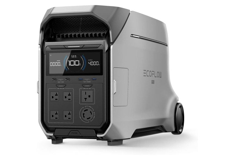 EF ECOFLOW DELTA Pro 3 portable power station with wheels and handle