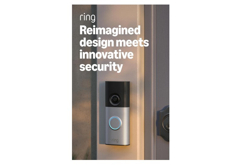 Ring Wired Doorbell 2K Plus wired video doorbell in Nickel Silver
