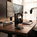 Stealth Headphone Stand – Modern Gaming Headset Desktop Holder