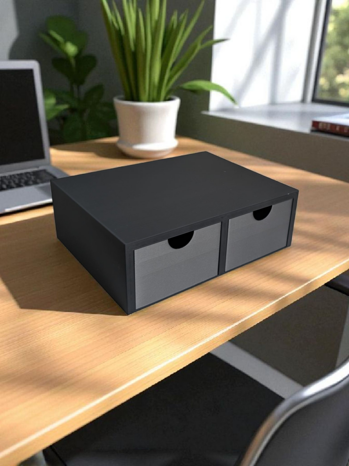 Monitor Riser with 2 Drawers – Desktop Organizer & Storage Stand