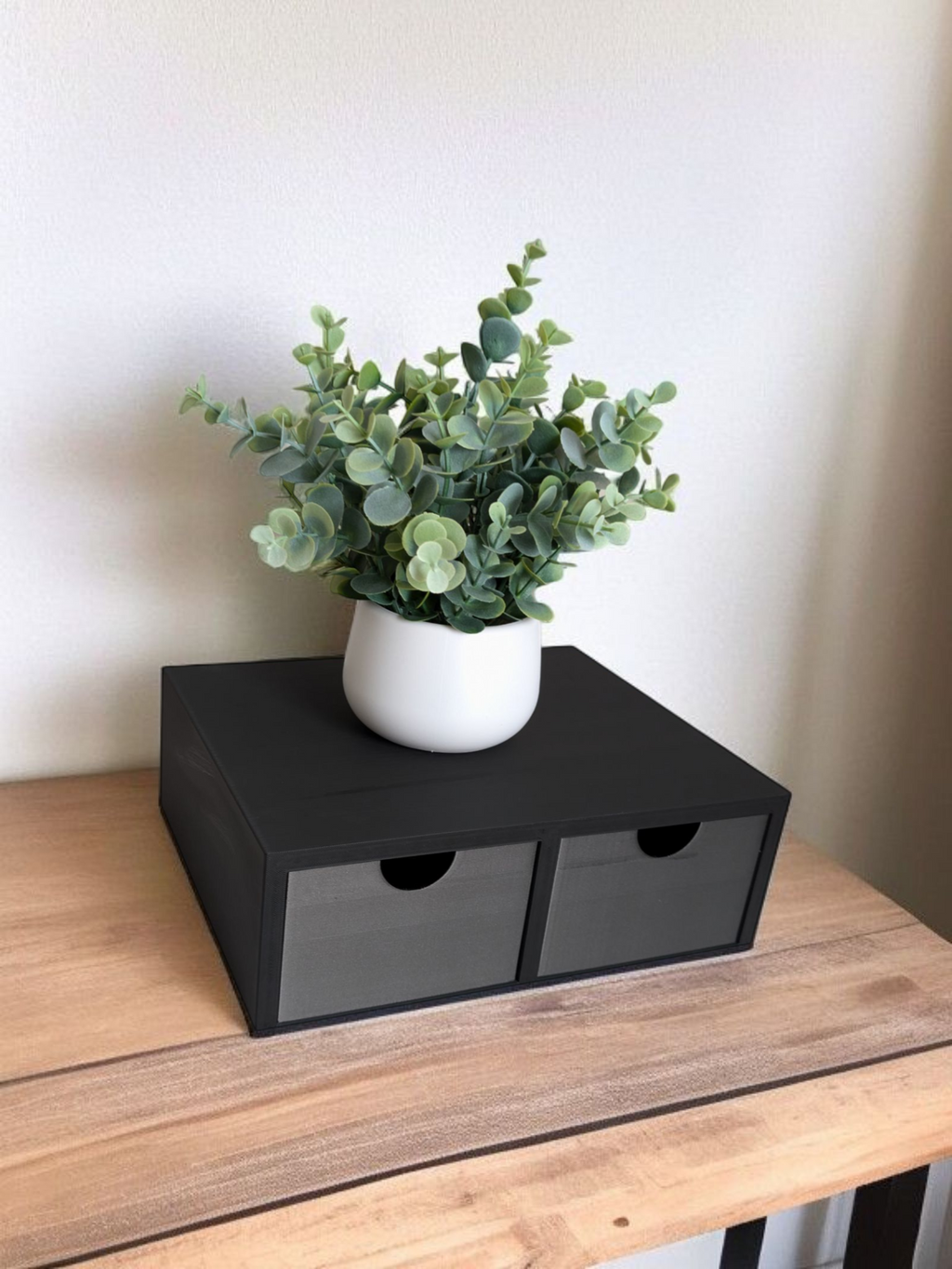 Monitor Riser with 2 Drawers – Desktop Organizer & Storage Stand