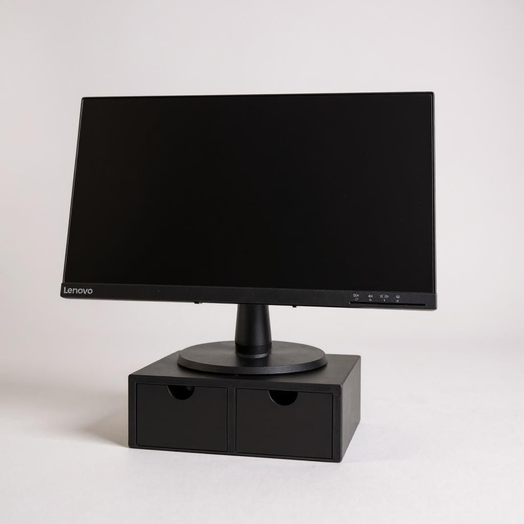 Monitor Riser with 2 Drawers – Desktop Organizer & Storage Stand
