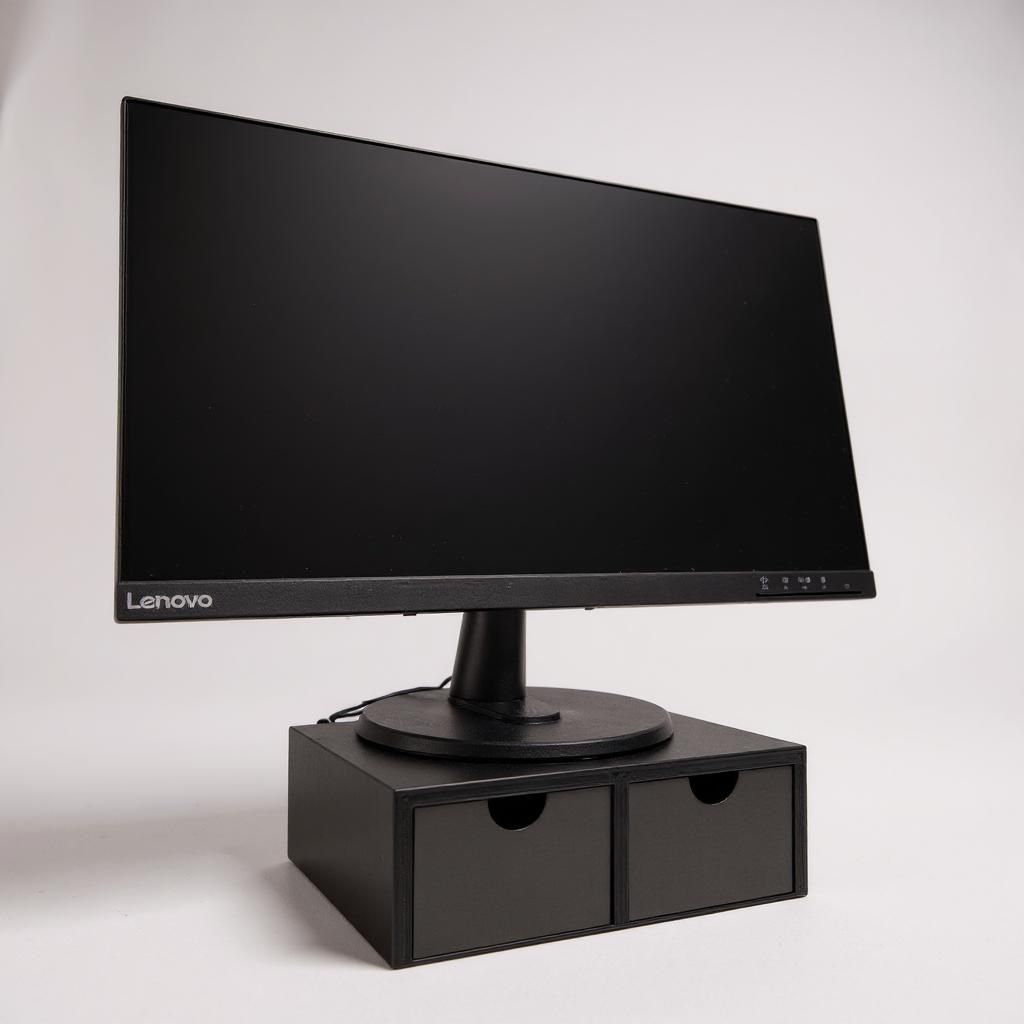 Monitor Riser with 2 Drawers – Desktop Organizer & Storage Stand