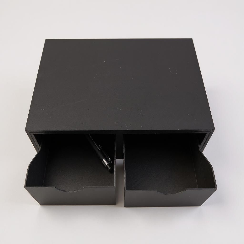Monitor Riser with 2 Drawers – Desktop Organizer & Storage Stand