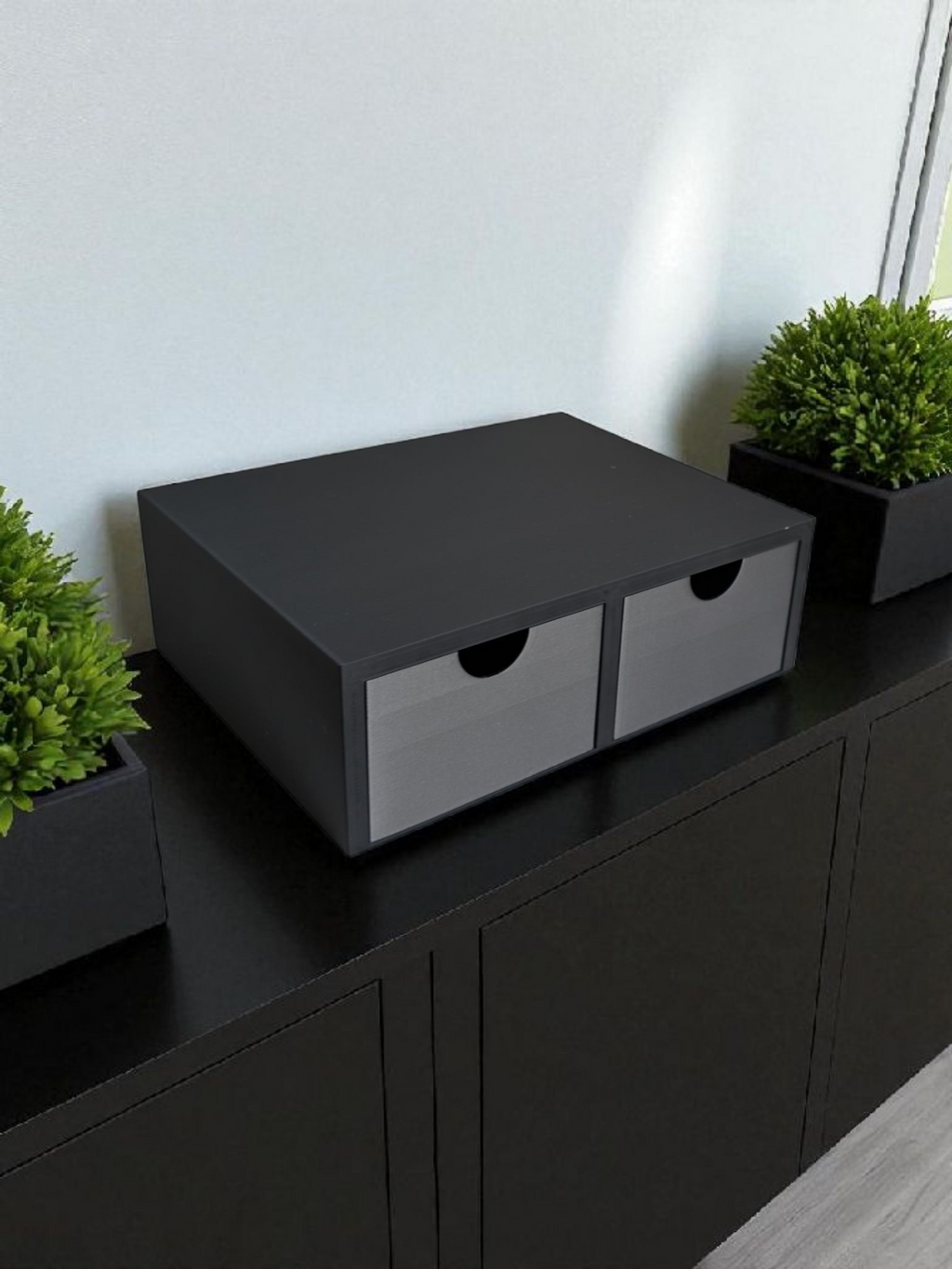Monitor Riser with 2 Drawers – Desktop Organizer & Storage Stand