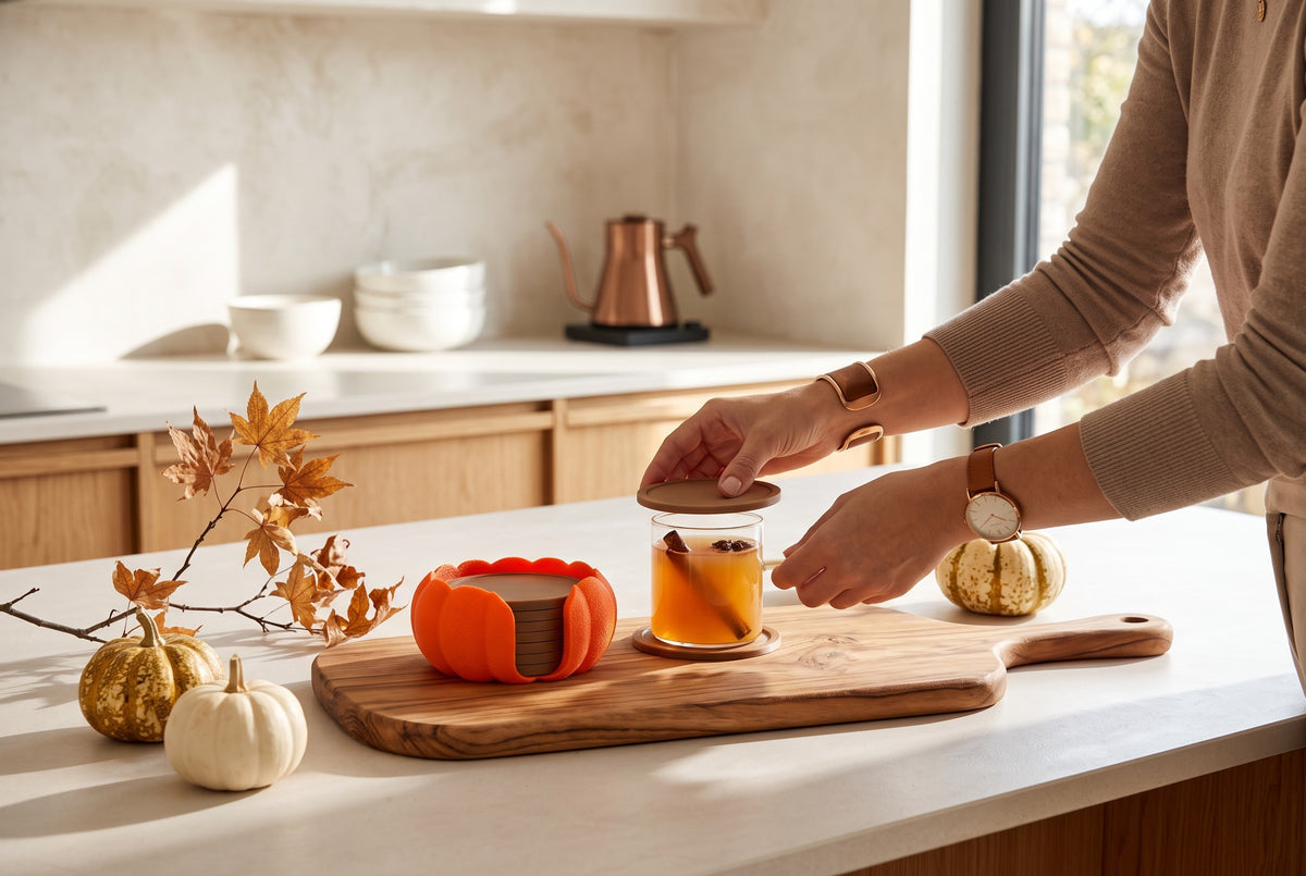 Pumpkin Coaster Set