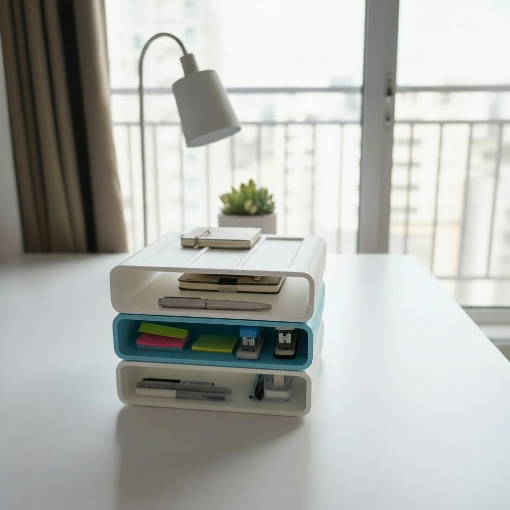 Stackable Desk Organizer – Modular Office Storage Tray