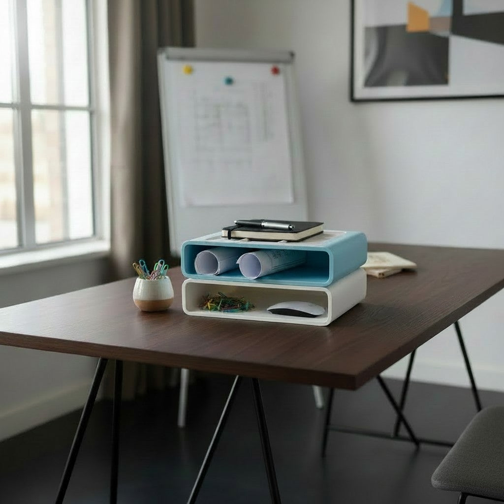 Stackable Desk Organizer – Modular Office Storage Tray