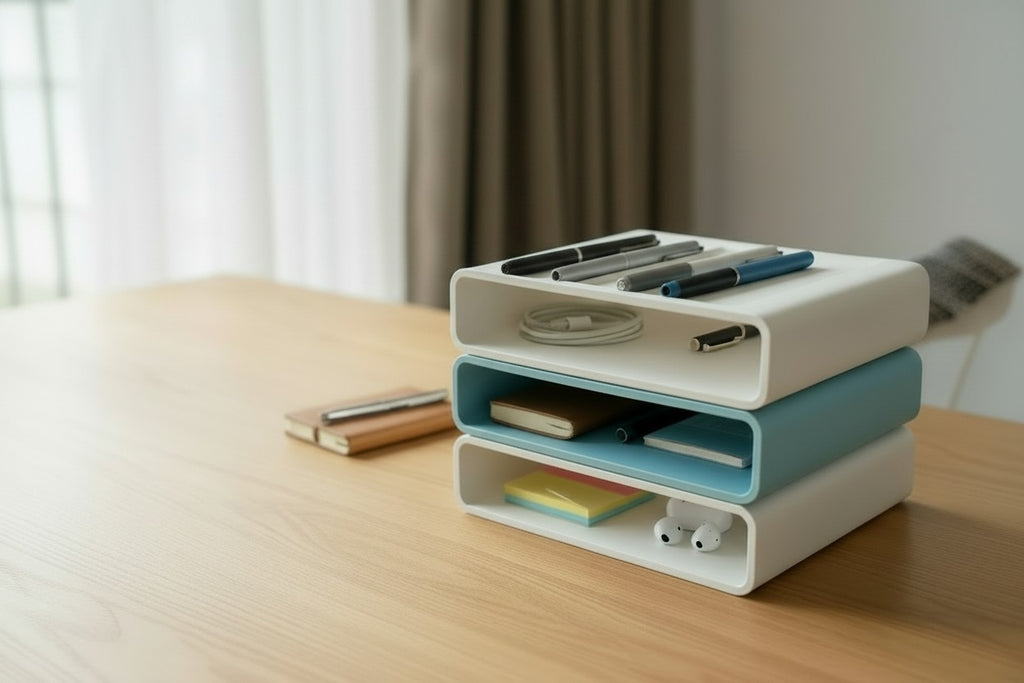 Stackable Desk Organizer – Modular Office Storage Tray