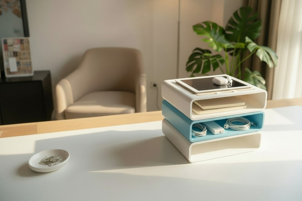 Stackable Desk Organizer – Modular Office Storage Tray