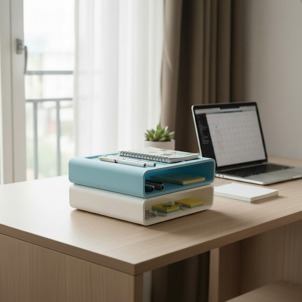 Stackable Desk Organizer – Modular Office Storage Tray