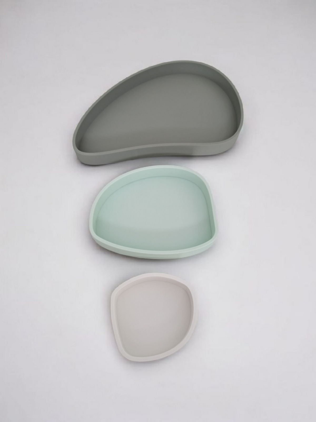 TrioCurve 3-Piece Nesting Tray Set – Modular Catchall Organizers