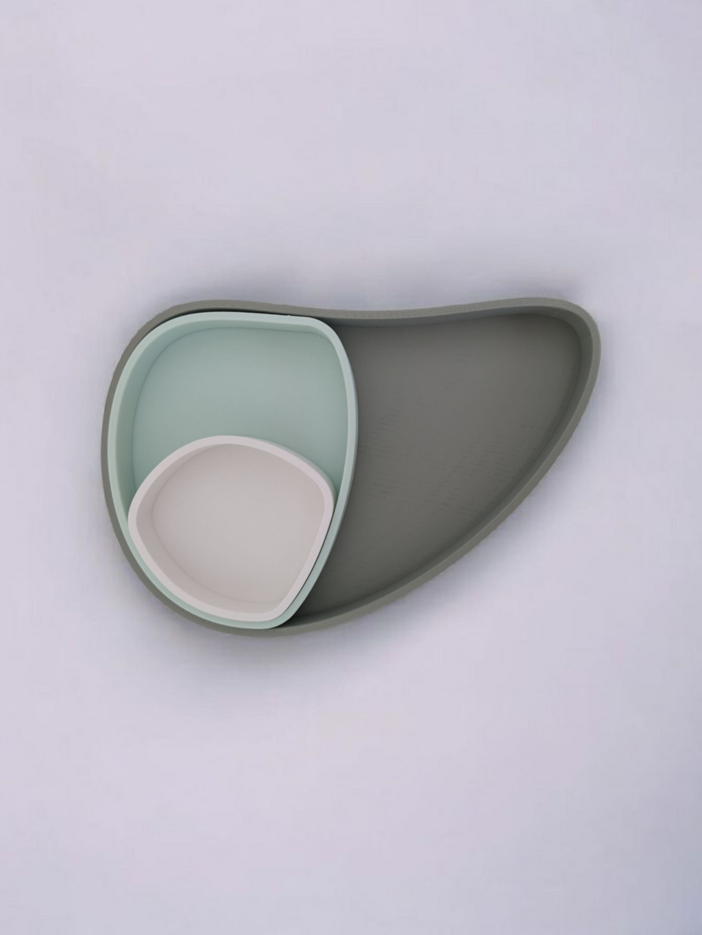 TrioCurve 3-Piece Nesting Tray Set – Modular Catchall Organizers