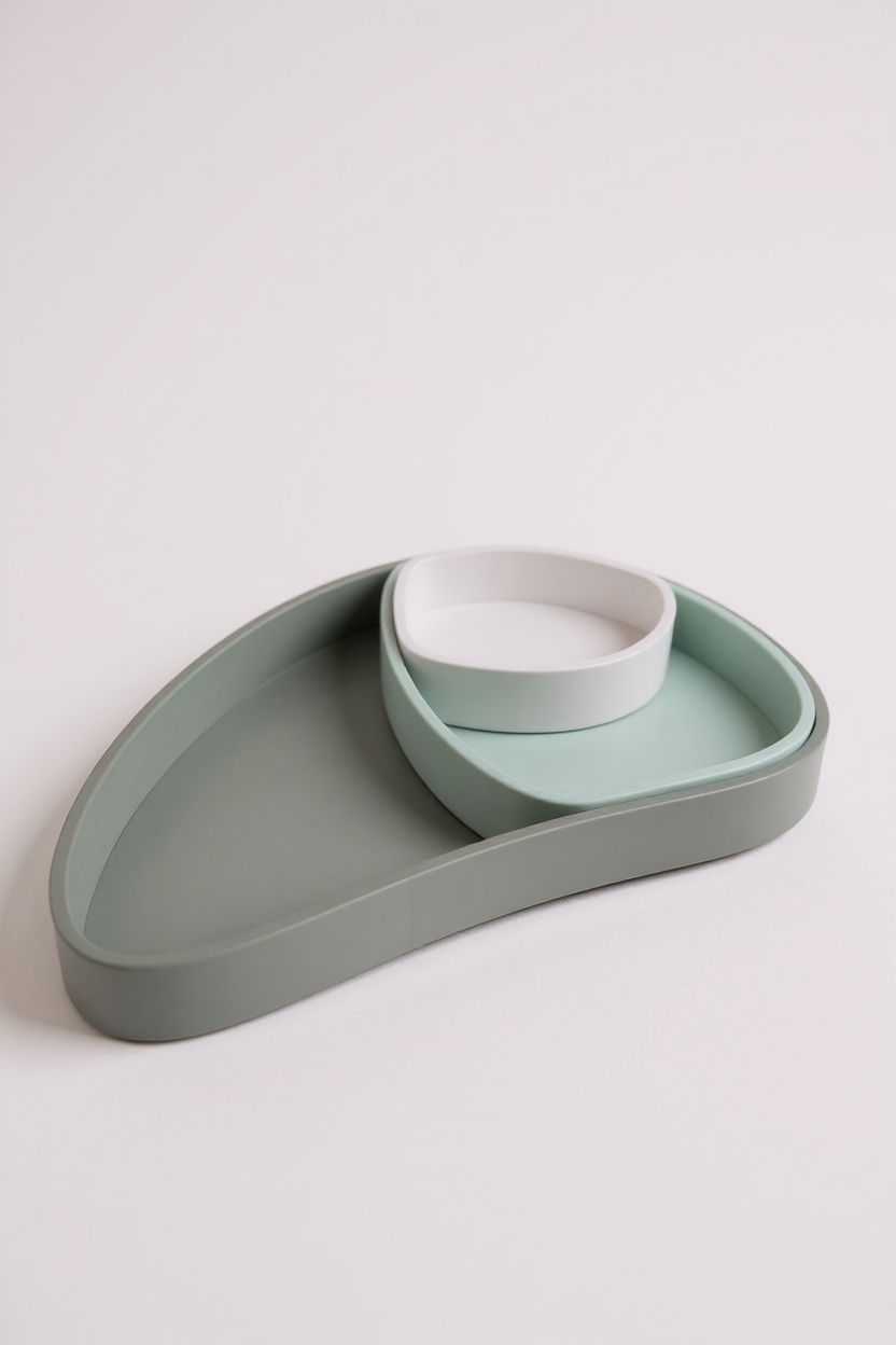 TrioCurve 3-Piece Nesting Tray Set – Modular Catchall Organizers