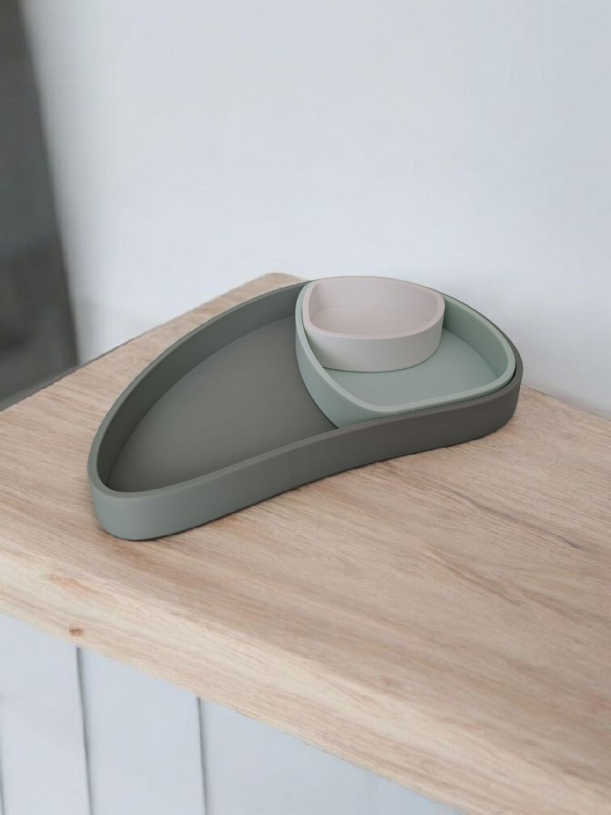 TrioCurve 3-Piece Nesting Tray Set – Modular Catchall Organizers