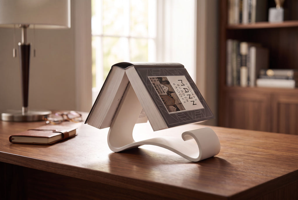 Wavy Book Stand – 3-in-1 Reading, Display & Page Holder