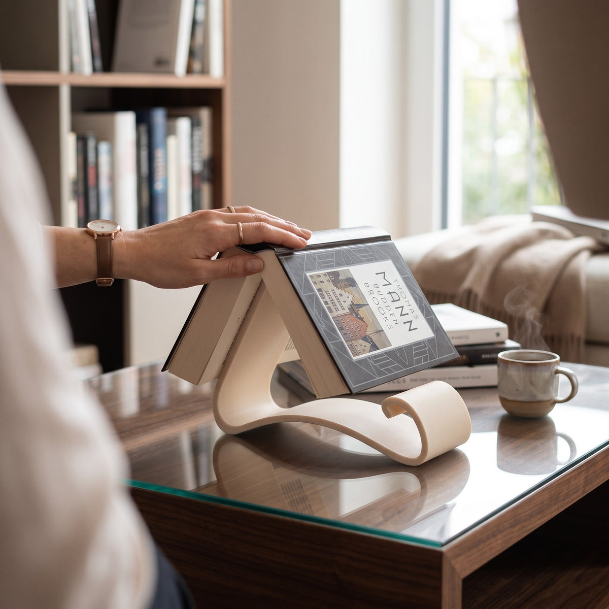 Wavy Book Stand – 3-in-1 Reading, Display & Page Holder