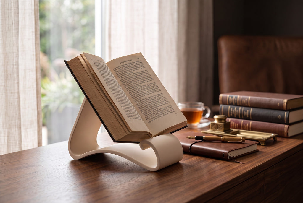 Wavy Book Stand – 3-in-1 Reading, Display & Page Holder