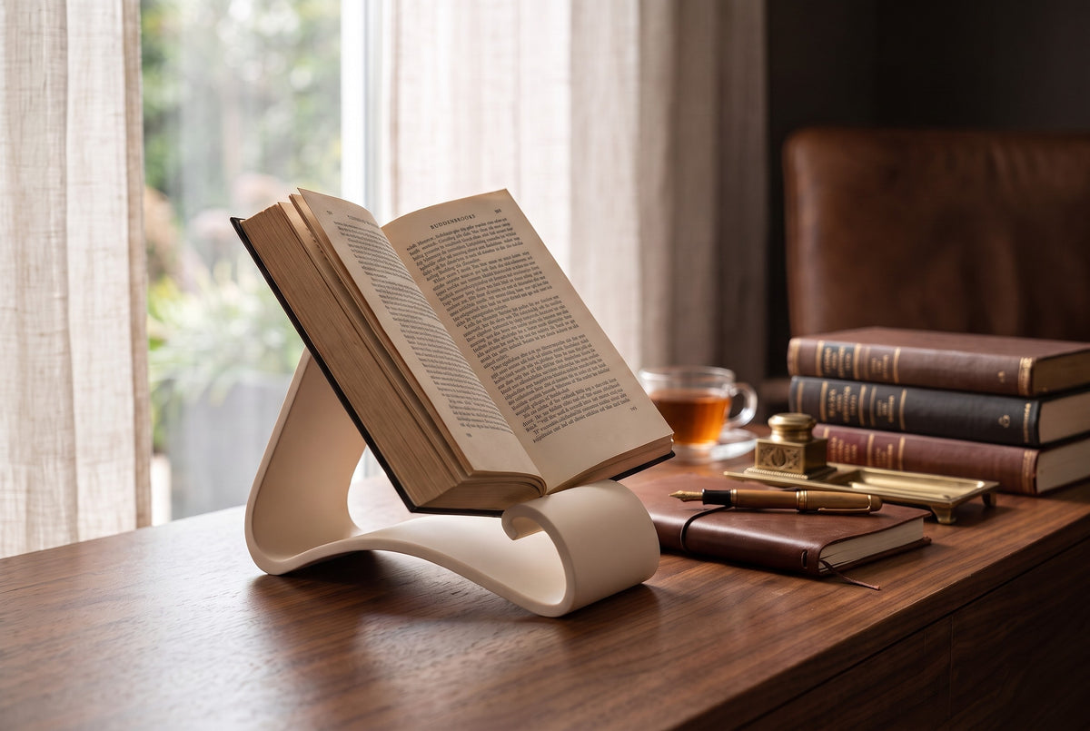 Wavy Book Stand – 3-in-1 Reading, Display & Page Holder