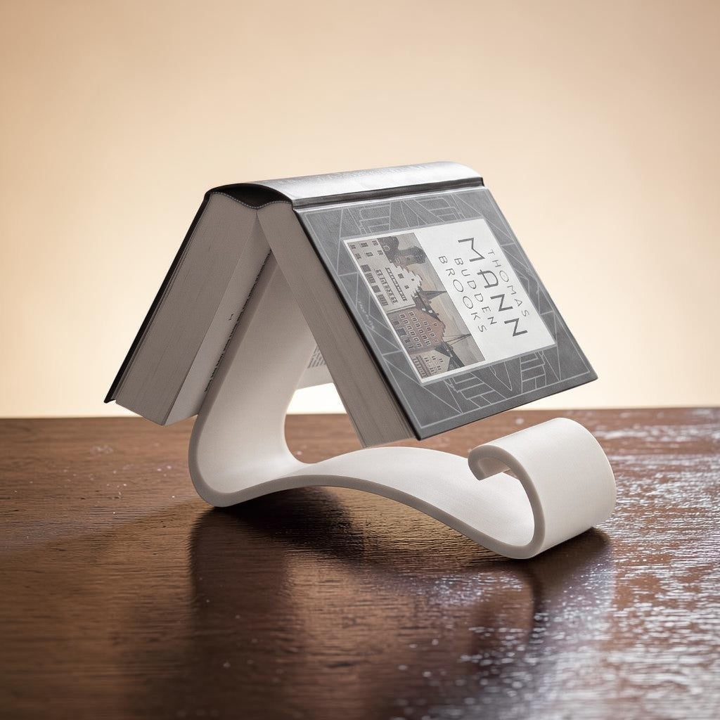 Wavy Book Stand – 3-in-1 Reading, Display & Page Holder