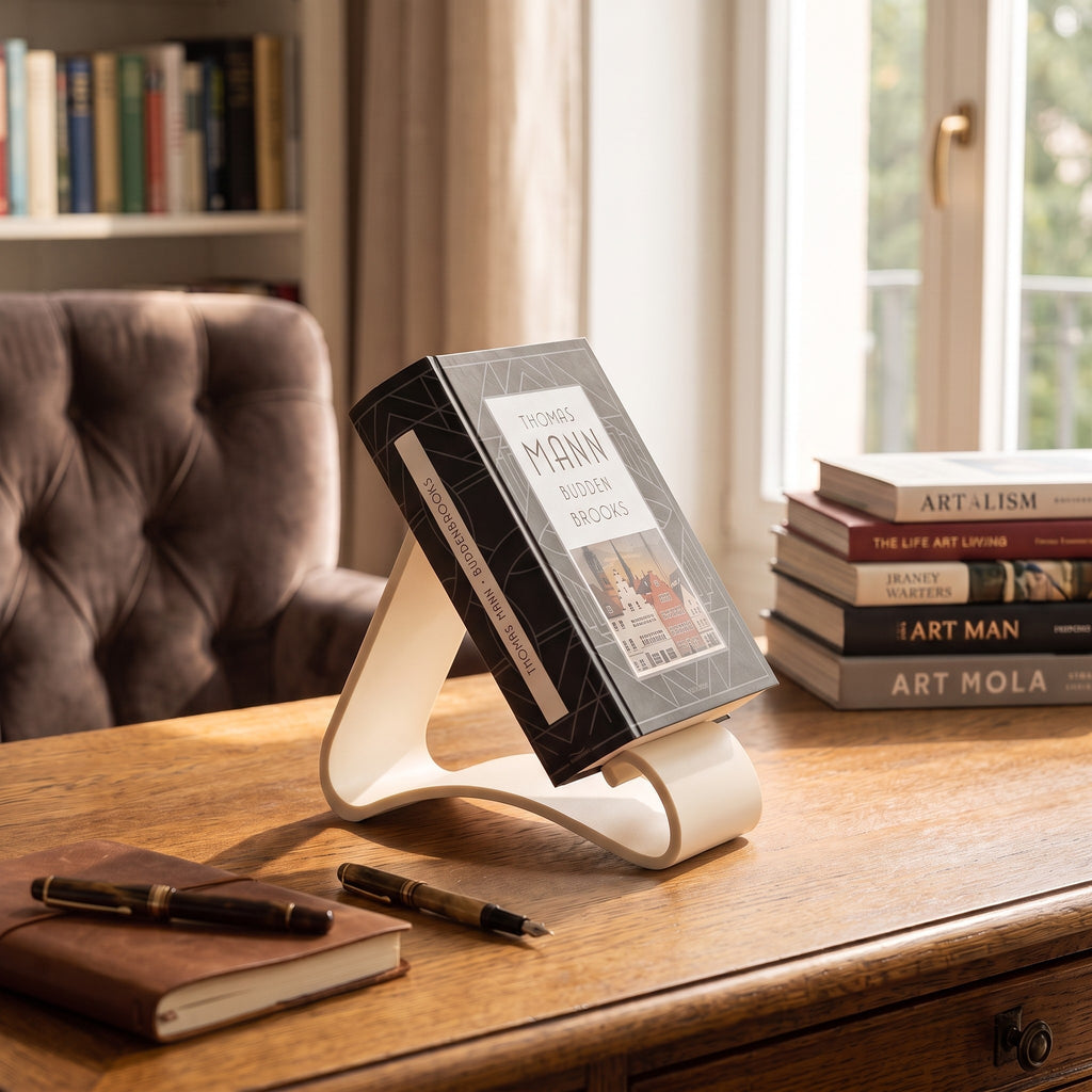 Wavy Book Stand – 3-in-1 Reading, Display & Page Holder