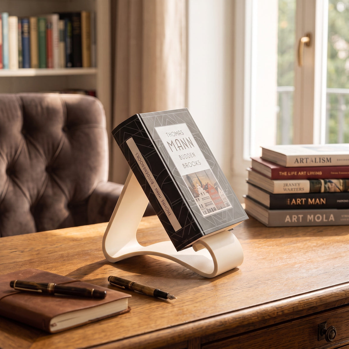 Wavy Book Stand – 3-in-1 Reading, Display & Page Holder